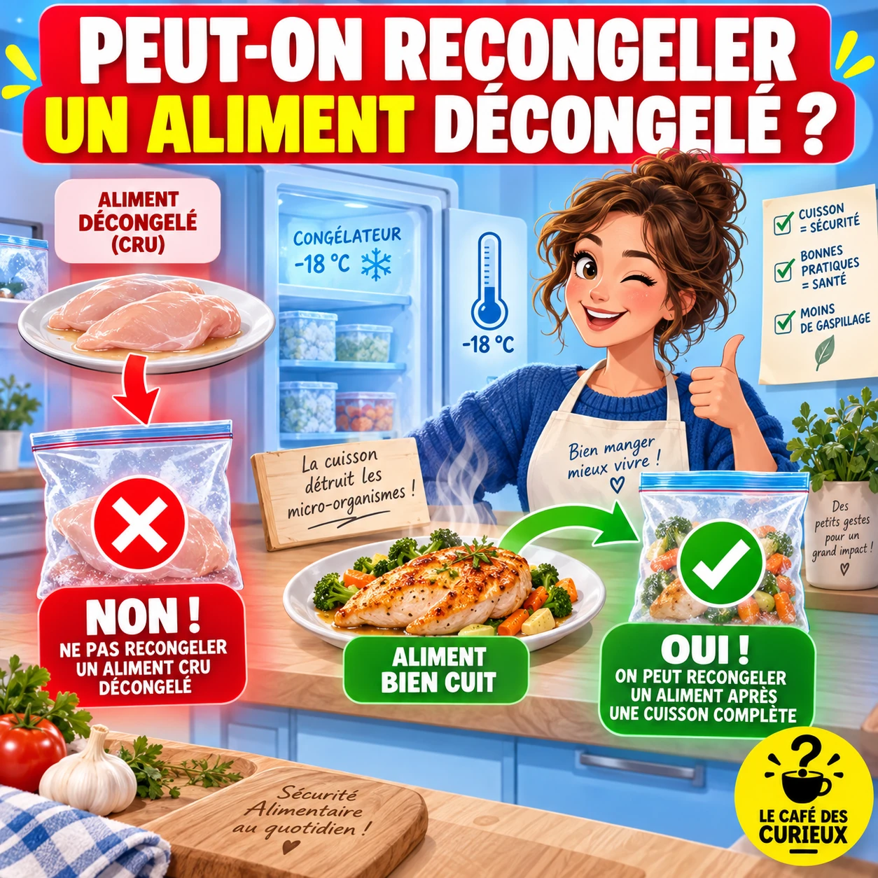 Peut-on recongeler un aliment décongelé ?