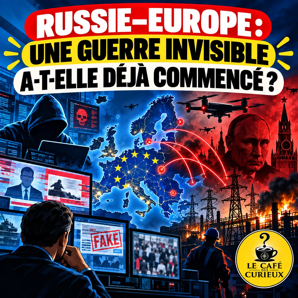 Drones, cyberattaques et désinformation : la Russie mène-t-elle déjà une guerre invisible contre l’Europe ?