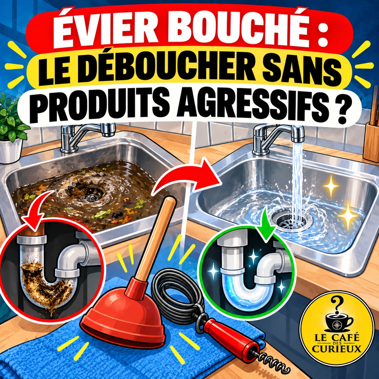 Peut-on déboucher un évier sans produits chimiques agressifs ?