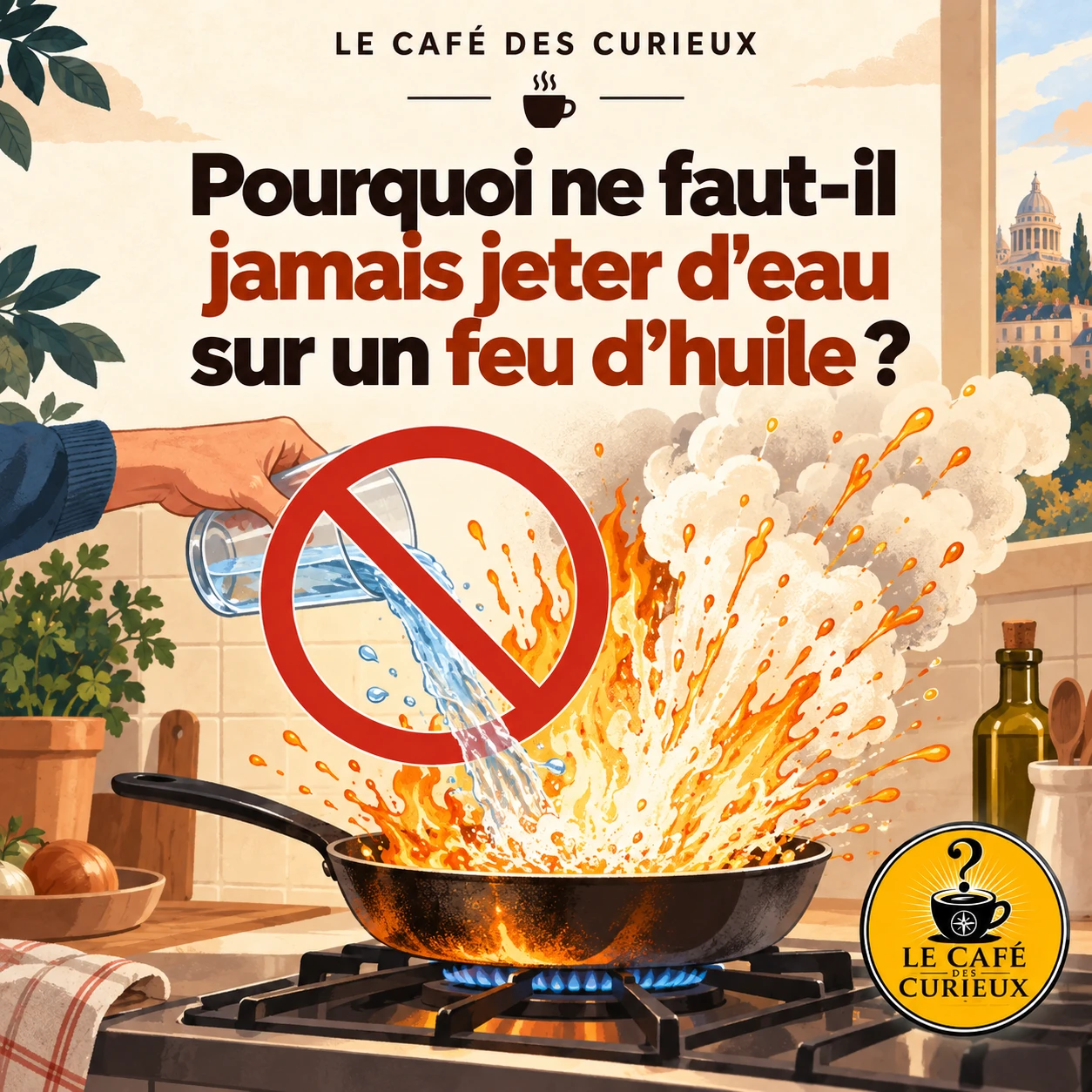 Pourquoi ne faut-il jamais jeter d’eau sur un feu d’huile ?