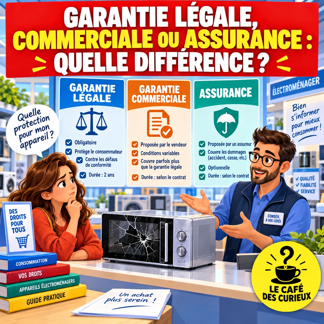 Garantie légale, garantie commerciale et assurance : quelle différence ?